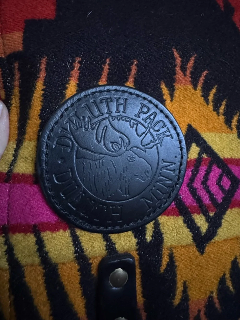 Pendleton Black Multi-Color Aztec Wool Backpack - Picture 2 of 2